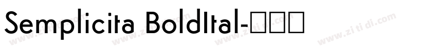 Semplicita BoldItal字体转换